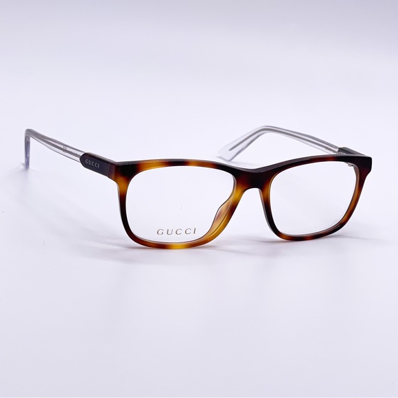 NEW GG0490O 003 UNISEX EYEGLASSES GUCCI GG04900 HAVANA CLEAR EYEWEAR - Picture 3 of 8